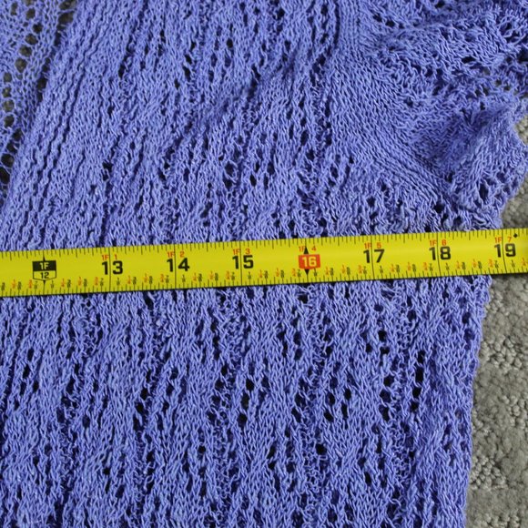 Coldwater Creek Size PL Lavender Open Weave Cardigan - Picture 3 of 4